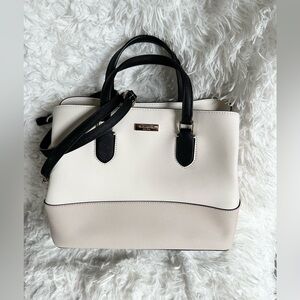kate spade Cream and Black Two-Tone Satchel